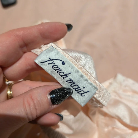 Vintage Pink Half Slip with Lace Trim French Maid Size M - Picture 6 of 6